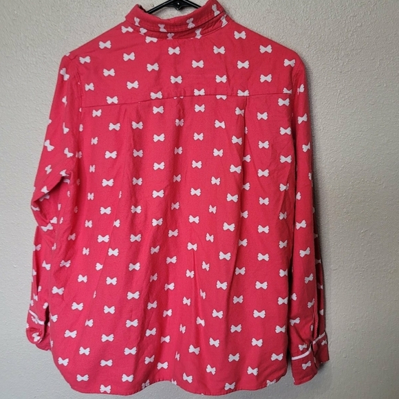 Kate Spade Hydrangea Night Shirt Button Front Womens Pink Sz M pajama - Picture 8 of 11